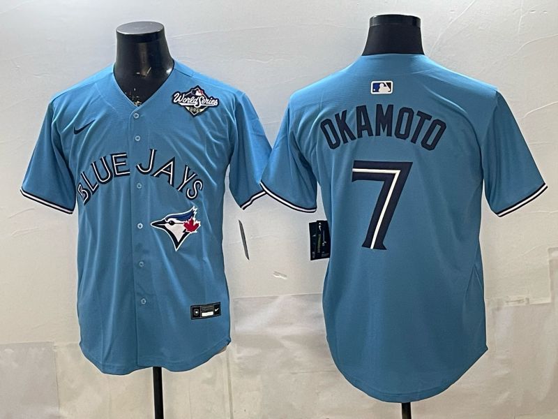 Men 2026 Toronto Blue Jays #7 Okamoto Light Blue Game Nike MLB Jersey style 005